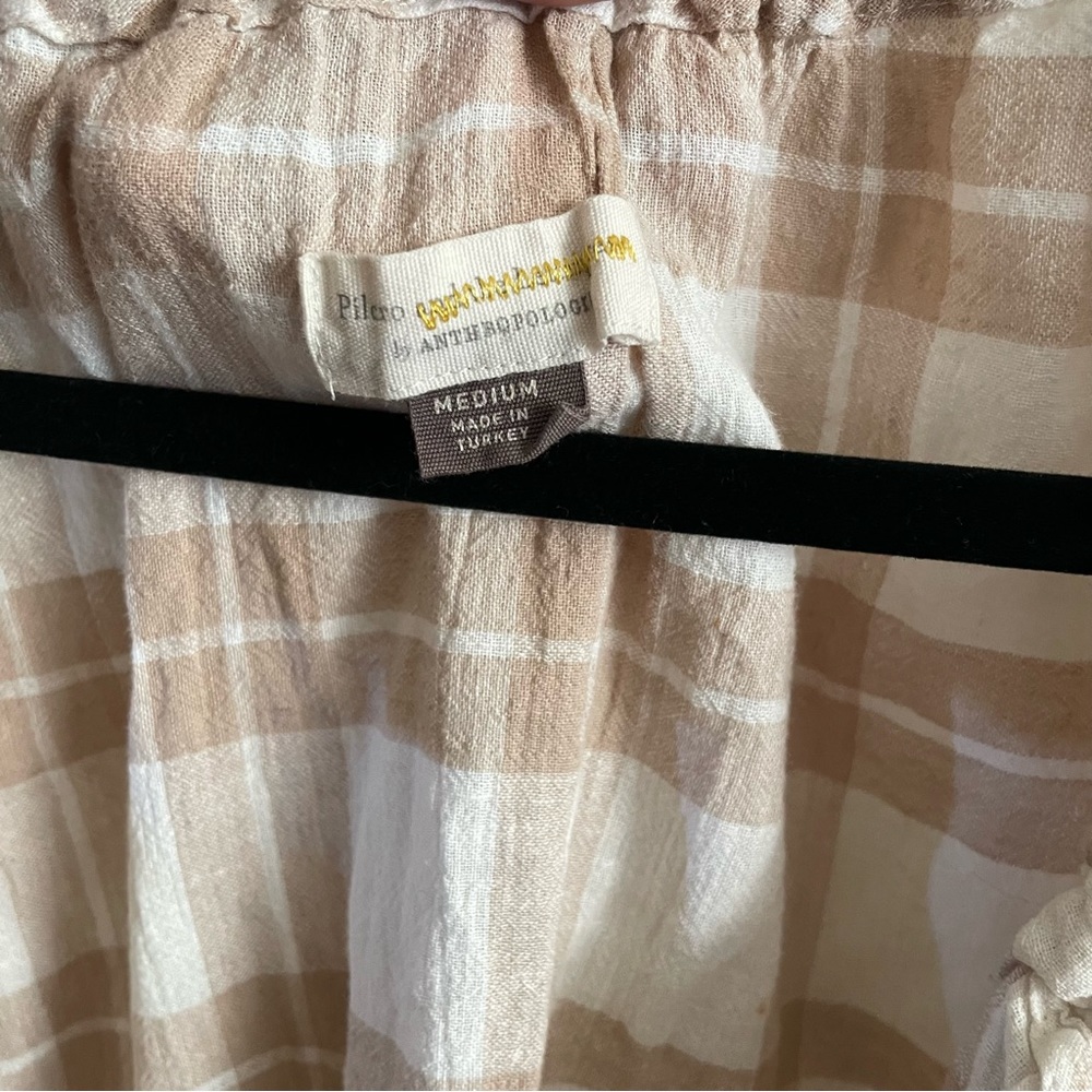 Pilcro Anthropologie Bette Babydoll Frayed Blouse - Picture 5 of 9